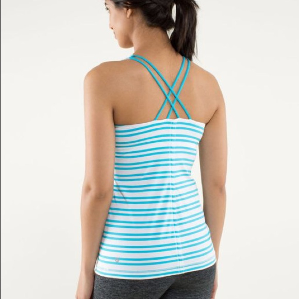 Lululemon free to be tank top striped sz 6